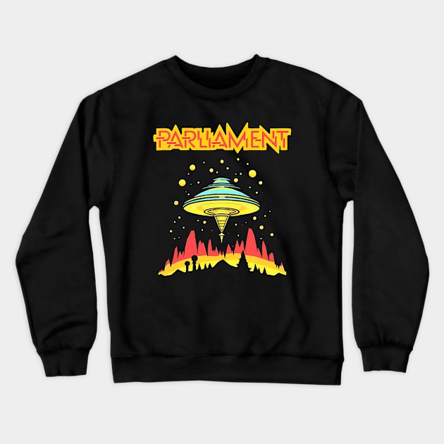 Parliament Funkadelic Retro Mothership UFO Rock Funk Throwback Crewneck Sweatshirt by John white